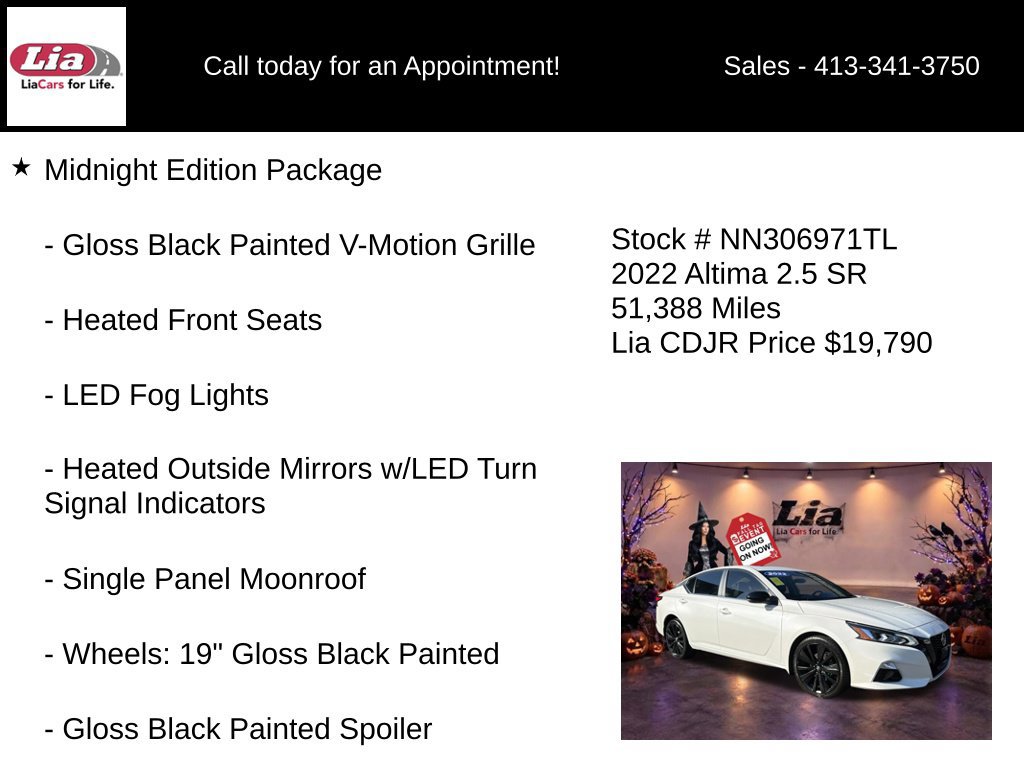 Used 2022 Nissan Altima 2.5 SR w/ Midnight Edition Package AWD/4WD image 6