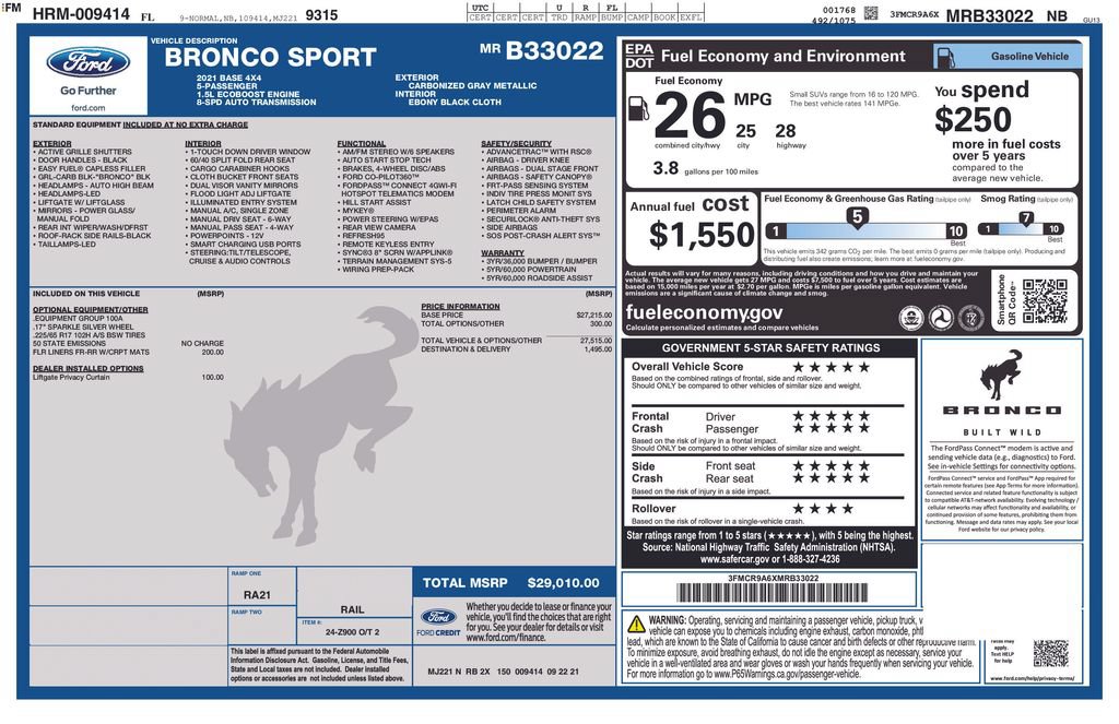 Used 2021 Ford Bronco Sport AWD/4WD image 47