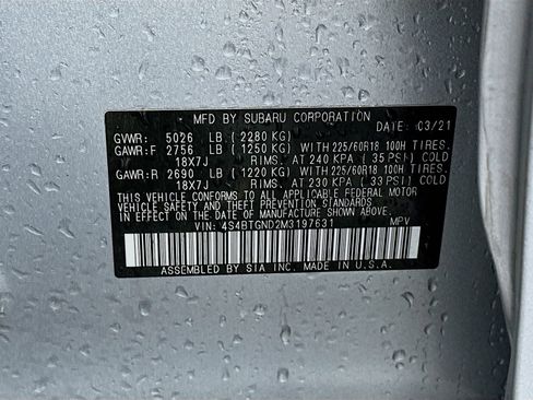 Used 2021 Subaru Outback Limited XT AWD/4WD image 35