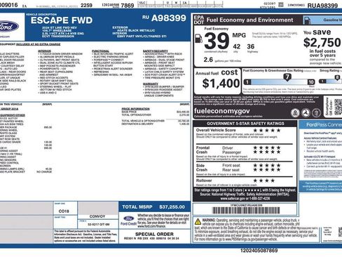 Used 2024 Ford Escape ST-Line w/ Equipment Group 301A FWD image 5