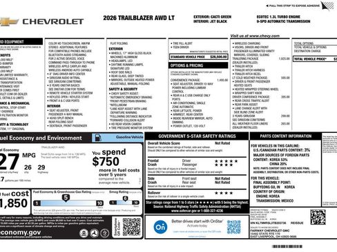 New 2026 Chevrolet TrailBlazer LT w/ Convenience Package AWD/4WD image 4