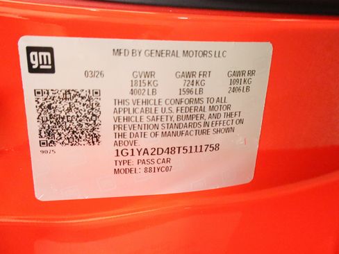 New 2026 Chevrolet Corvette Stingray Coupe w/ 1LT RWD image 38