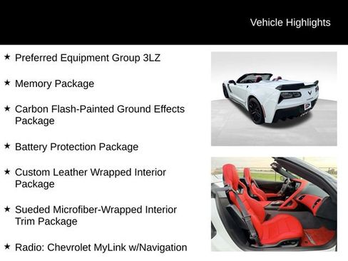 Used 2016 Chevrolet Corvette Z06 w/ 3LZ Preferred Equipment Group RWD image 12