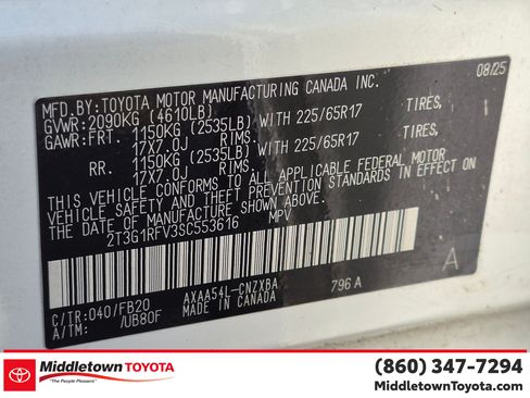 Certified 2025 Toyota RAV4 LE AWD/4WD image 34