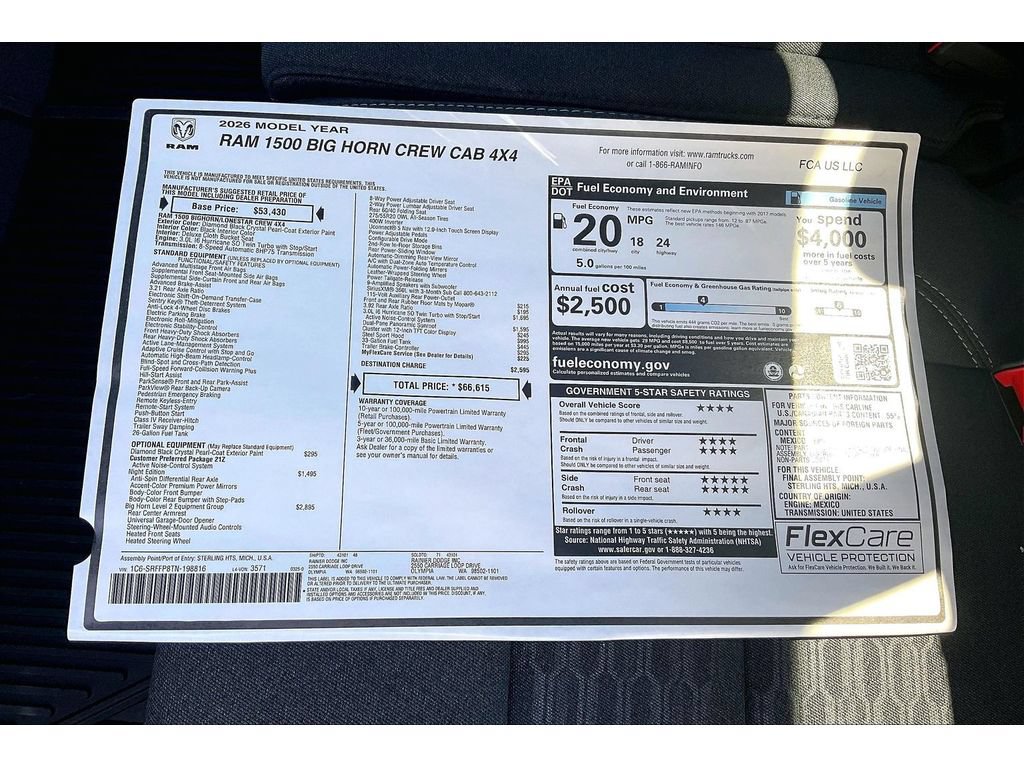 New 2026 RAM 1500 Big Horn AWD/4WD image 14