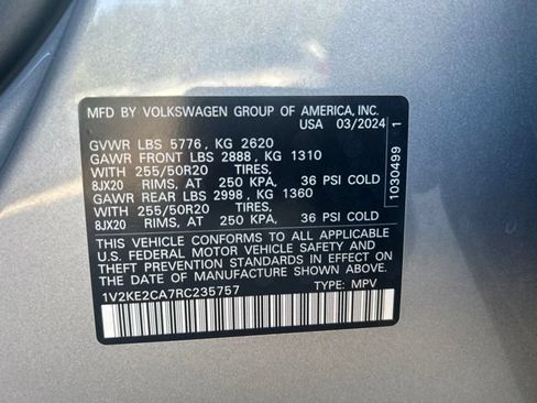 Used 2024 Volkswagen Atlas Cross Sport SE w/ Panoramic Sunroof Package AWD/4WD image 22