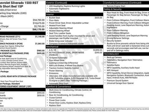 New 2026 Chevrolet Silverado 1500 RST w/ Z71 Off-Road Package AWD/4WD image 28