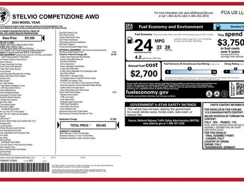 Used 2024 Alfa Romeo Stelvio AWD image 3