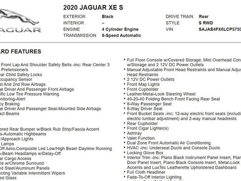 Used 2020 Jaguar XE S RWD image 18