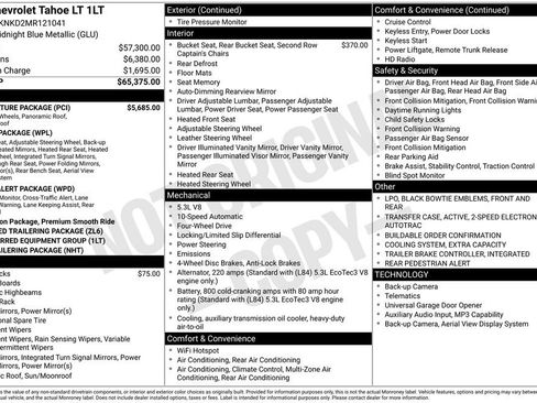 Used 2021 Chevrolet Tahoe LT w/ LT Signature Package AWD/4WD image 9