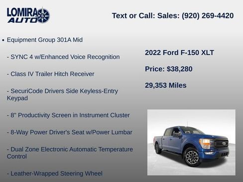 Used 2022 Ford F150 XLT w/ Equipment Group 301A Mid AWD/4WD image 8