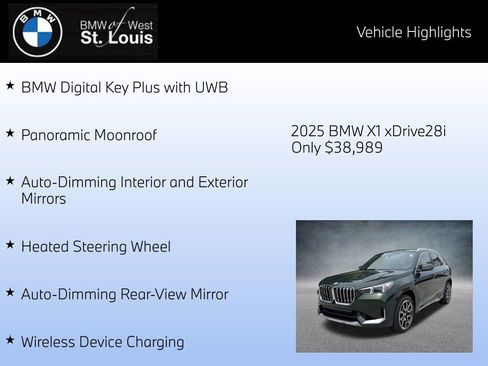 Used 2025 BMW X1 xDrive28i w/ Convenience Package AWD/4WD image 16