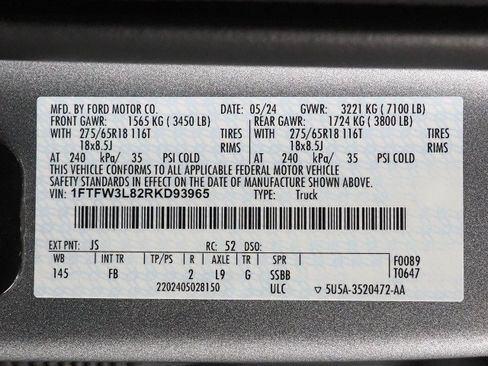 Used 2024 Ford F150 4x4 SuperCrew XLT w/ Equipment Group 302A MID image 77