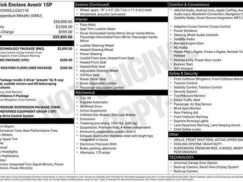 Used 2018 Buick Enclave Avenir w/ Avenir Technology Package image 10