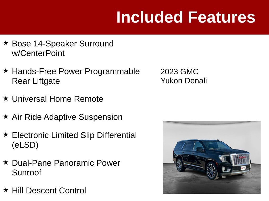 Used 2023 GMC Yukon Denali w/ Denali Reserve Package AWD/4WD image 4