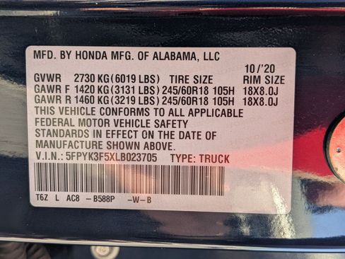 Used 2020 Honda Ridgeline RTL image 37
