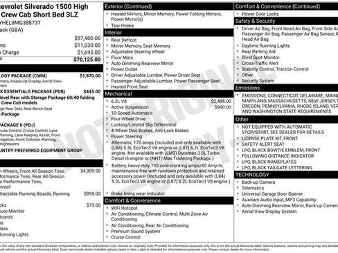 Used 2021 Chevrolet Silverado 1500 High Country w/ Technology Package image 6