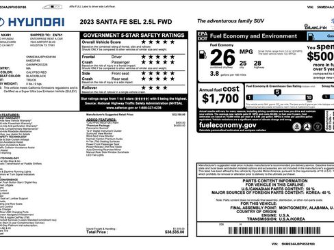 Certified 2023 Hyundai Santa Fe SEL w/ Premium Package FWD image 3