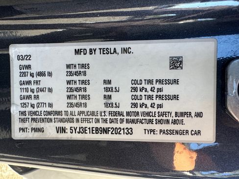 Used 2022 Tesla Model 3 Long Range AWD/4WD image 16