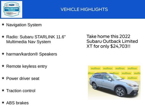 Used 2022 Subaru Outback Limited XT w/ Popular Package #2 AWD/4WD image 18