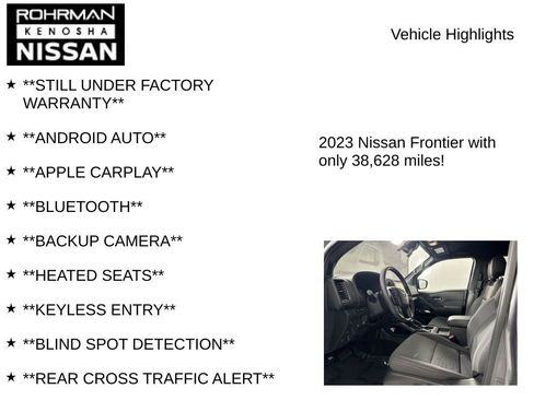 Certified 2023 Nissan Frontier SV w/ Midnight Edition Package image 8