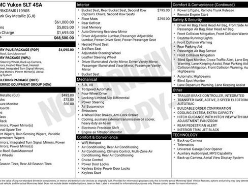 Used 2021 GMC Yukon SLT w/ SLT Luxury Plus Package AWD/4WD image 6