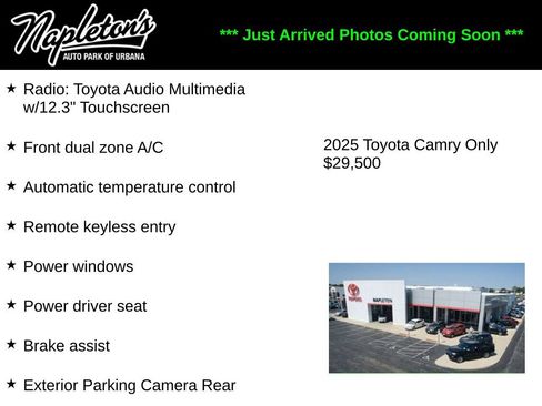 Used 2025 Toyota Camry SE FWD image 1