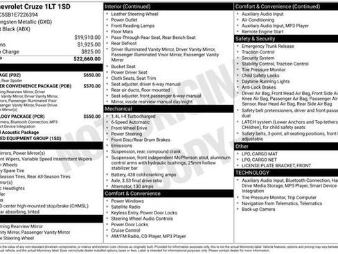 Used 2014 Chevrolet Cruze LT w/ RS Package image 27