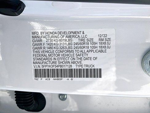 Certified 2023 Honda Ridgeline RTL image 19