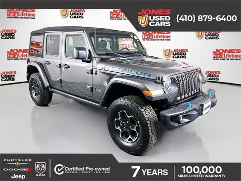 Used 2021 Jeep Wrangler Unlimited Rubicon 4xe w/ Steel Bumper Group AWD/4WD image 1