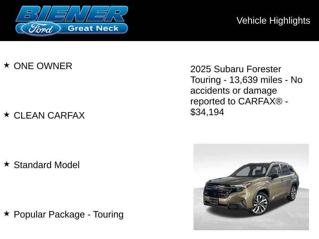 Used 2025 Subaru Forester Touring w/ Popular Package - Touring AWD/4WD image 9