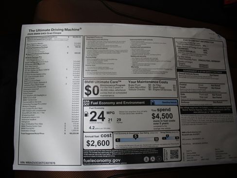 New 2026 BMW 840i w/ M Sport Professional Package image 20