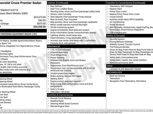 Used 2017 Chevrolet Cruze Premier FWD image 12