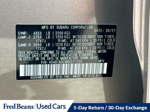 Used 2021 Subaru Outback Premium w/ Popular Package #1 AWD/4WD image 36