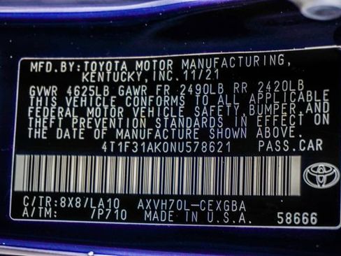 Used 2022 Toyota Camry XLE FWD image 44