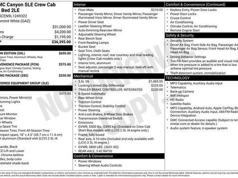 Used 2020 GMC Canyon SLE w/ Elevation Edition RWD image 13