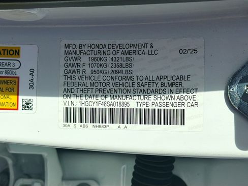 Used 2025 Honda Accord SE image 12