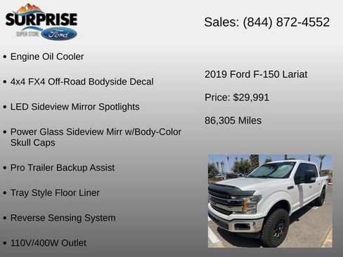 Used 2019 Ford F150 Lariat w/ Equipment Group 501A Mid AWD/4WD image 14