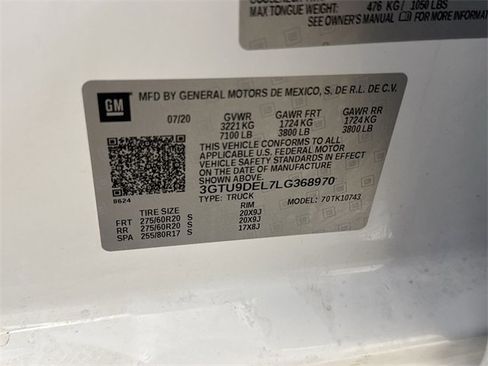 Certified 2020 GMC Sierra 1500 SLT w/ SLT Premium Plus Package image 29