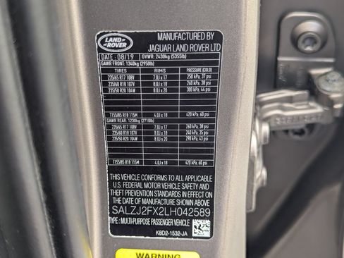 Used 2020 Land Rover Range Rover Evoque S AWD/4WD image 35