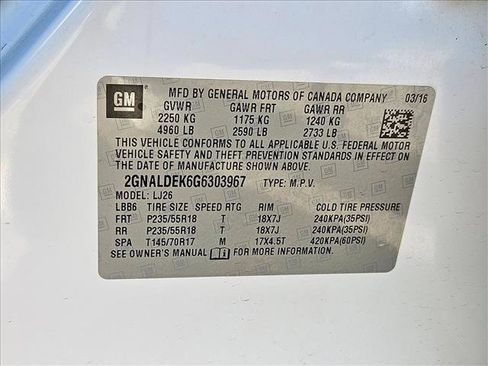 Used 2016 Chevrolet Equinox LTZ w/ Enhanced Convenience Package image 20