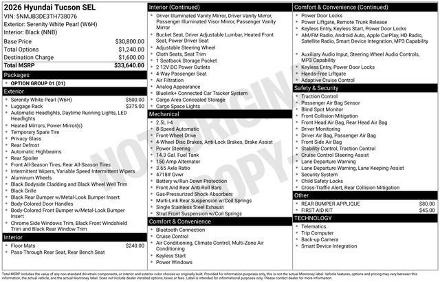 New 2026 Hyundai Tucson SEL Plus FWD image 5