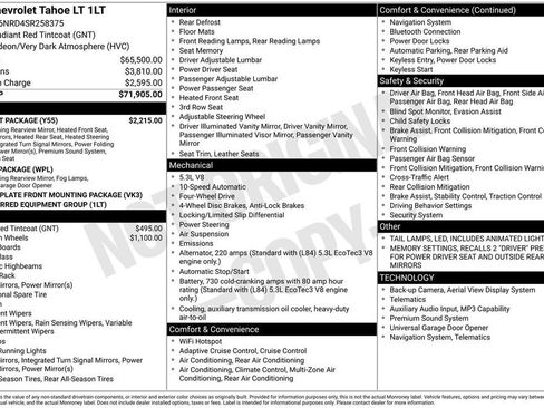 Used 2025 Chevrolet Tahoe LT w/ Comfort Package AWD/4WD image 10