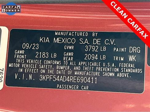 Certified 2024 Kia Forte GT-Line w/ GT-Line Premium Package image 34