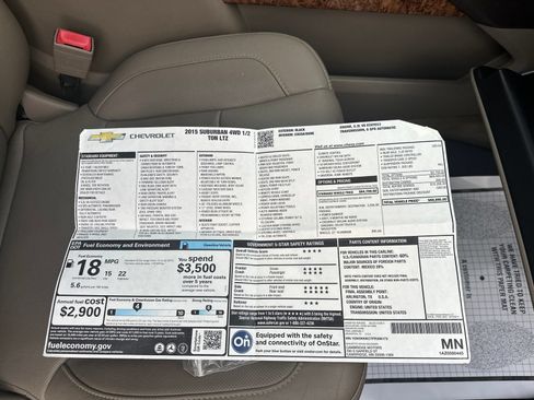 Used 2015 Chevrolet Suburban LTZ AWD/4WD image 45