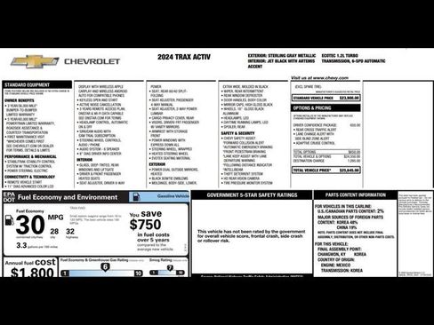 Used 2024 Chevrolet Trax ACTIV w/ Driver Confidence Package FWD image 3