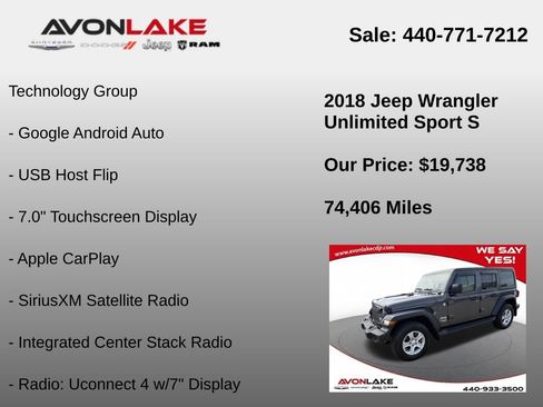 Used 2018 Jeep Wrangler Unlimited Sport S image 18