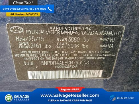 Used 2016 Hyundai Elantra SE image 16