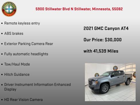 Used 2021 GMC Canyon AT4 w/ Trailering Package image 15