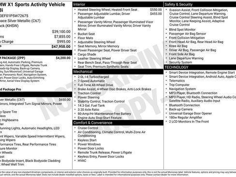 Certified 2023 BMW X1 xDrive28i w/ Premium Package AWD/4WD image 2